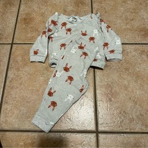 Bunny sweatshirt and pant set
